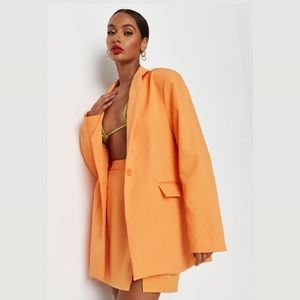 Oversized orange neon blazer